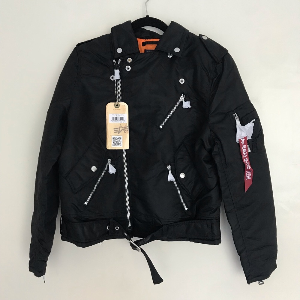 ALPHA INDUSTRIES Outlaw Biker Moto Jacket - Picture 7 of 8